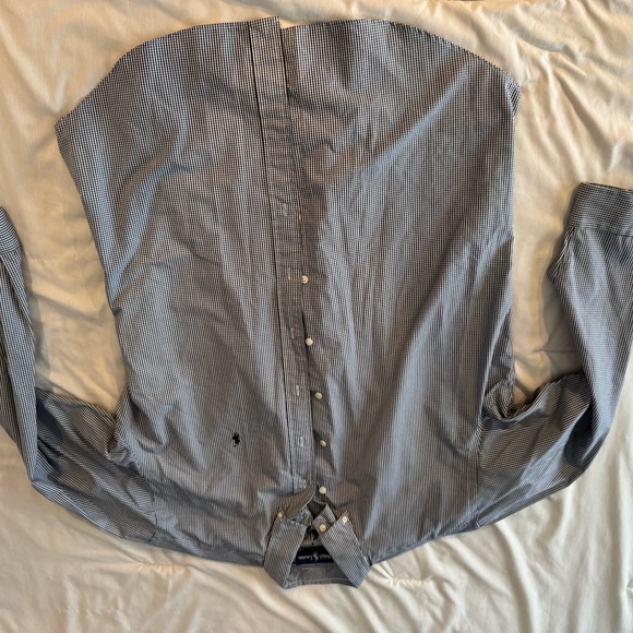 Ralph Lauren Black and White Striped Button Down Shirt - Picture 1 of 4